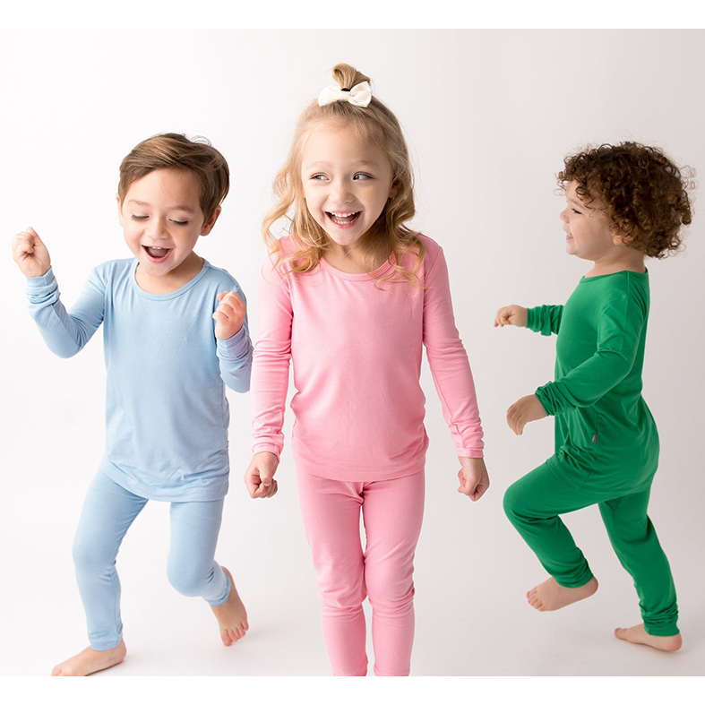 Annie & Charles® Bambus Kinder Pyjama color: blau,size: 2-3Y