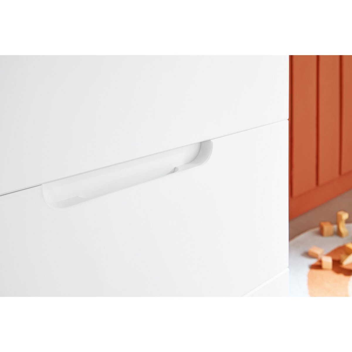 Kinderzimmer 'Bridge' extra breit groß 3-teilig: Kinderbett, extra breite Wickelkommode, großer Kleiderschrank