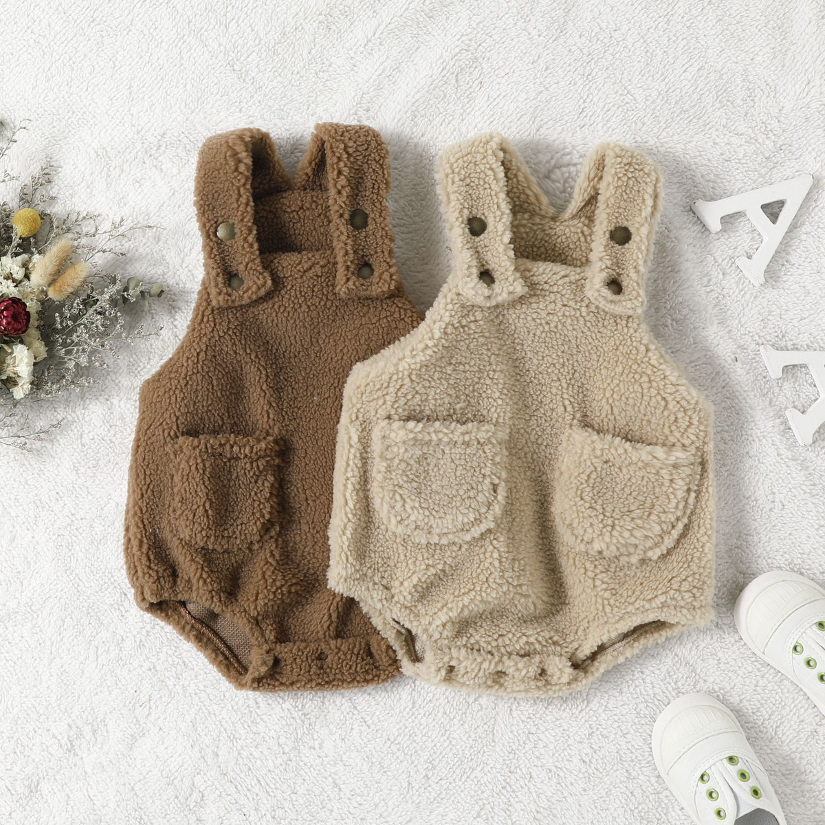 Annie & Charles®  warmer Einteiler TEDDY color: braun,size: 18-24M