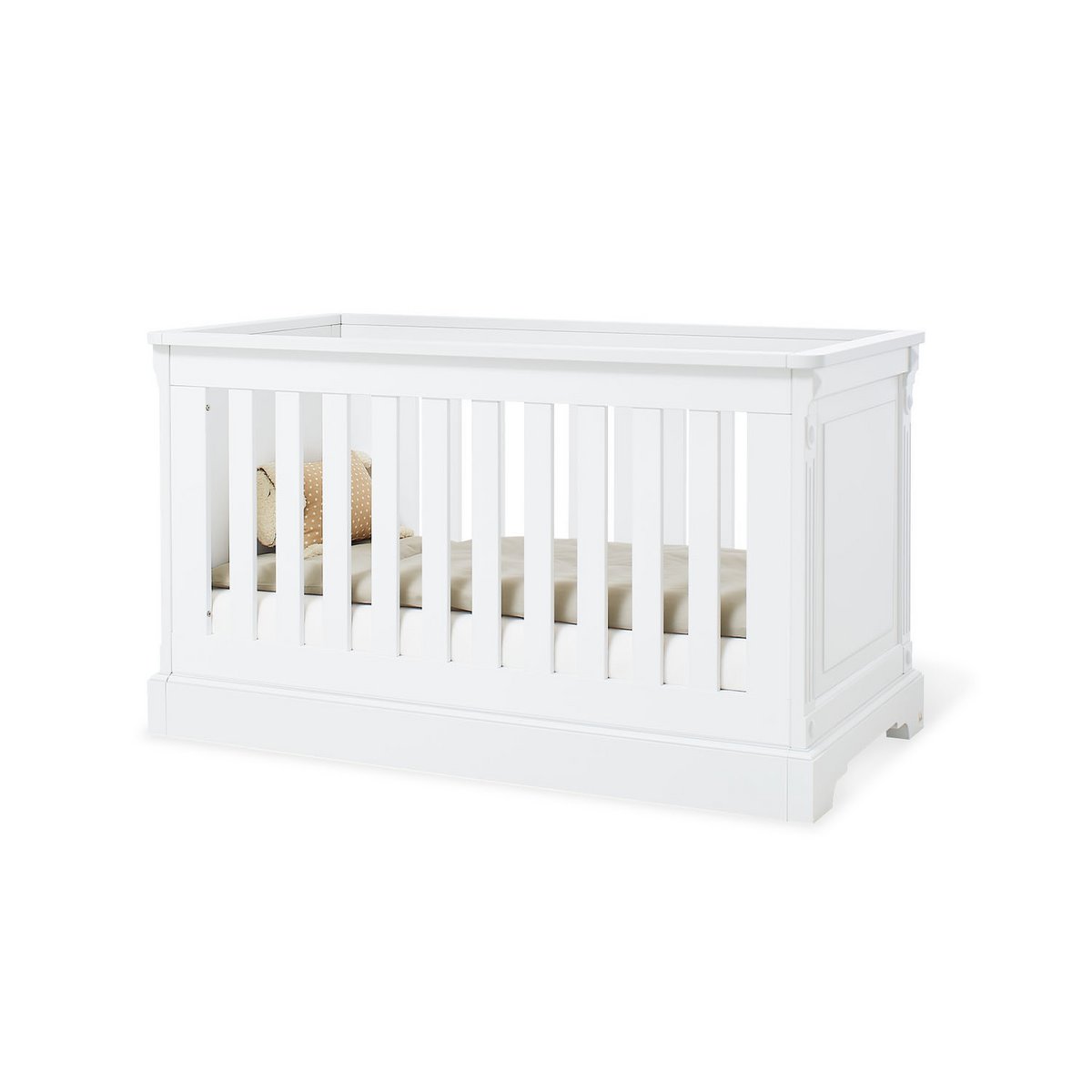 Kinderzimmer 'Emilia' extrabreit, inkl. Wandregal 4-teilig: Kinderbett, extra breite Wickelkommode, 2-türiger Kleiderschrank, Wandregal