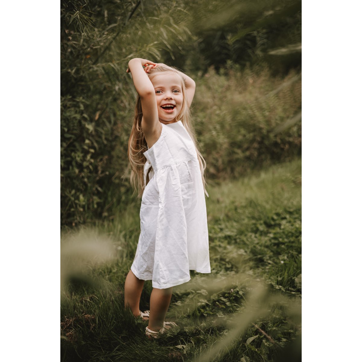 Annie & Charles® Bio-Baumwoll Kleid color: weiß,size: 5-6Y