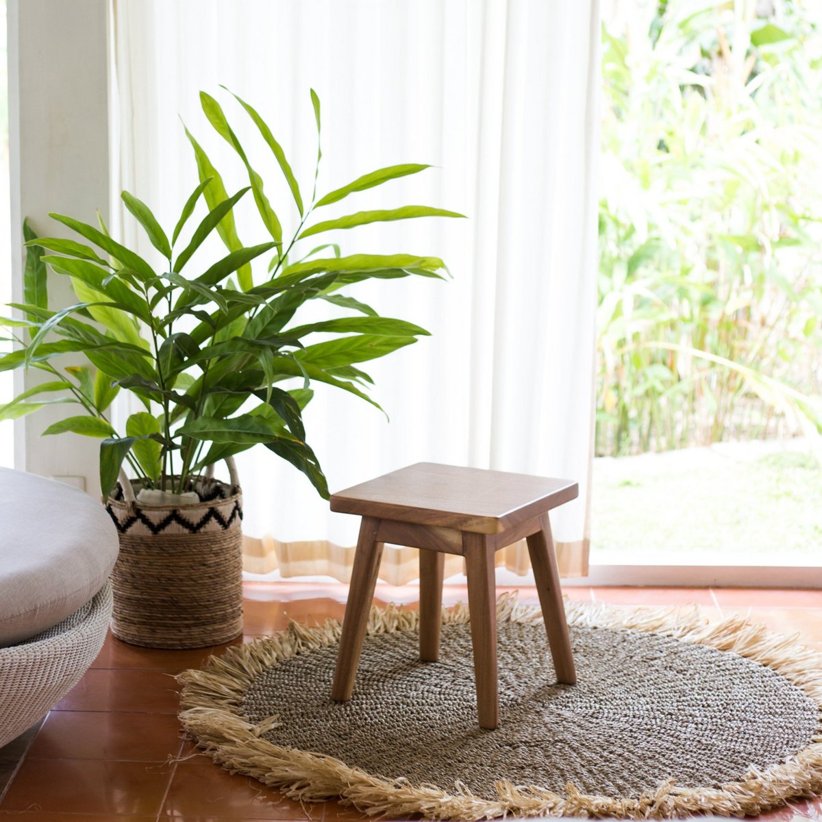 100/120 cm Round Seagrass Carpet | Rug with Tassles DASA (2 sizes) Durchmesser: 100 cm