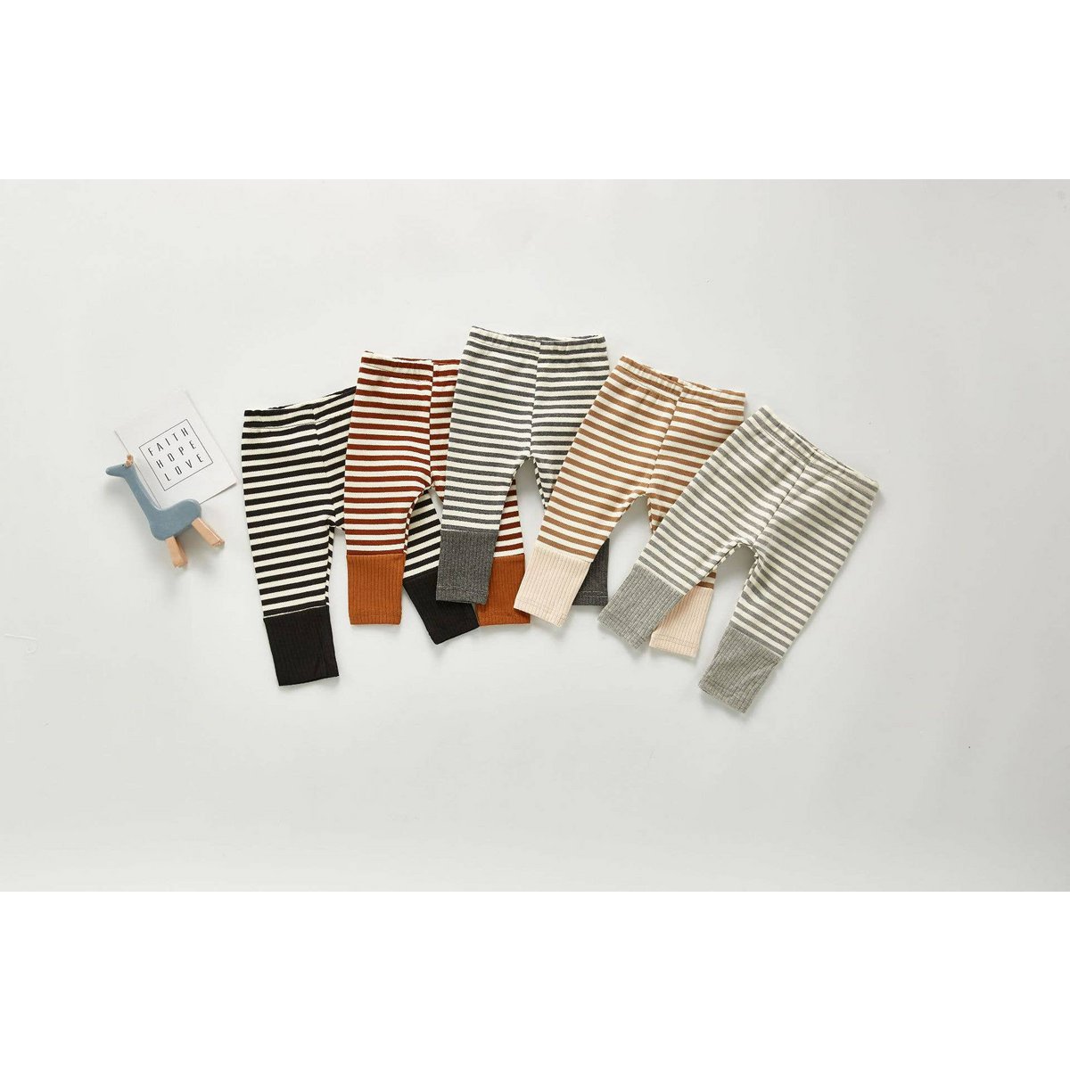 Annie & Charles® gestreifte Leggings color: grau,size: 3-6M