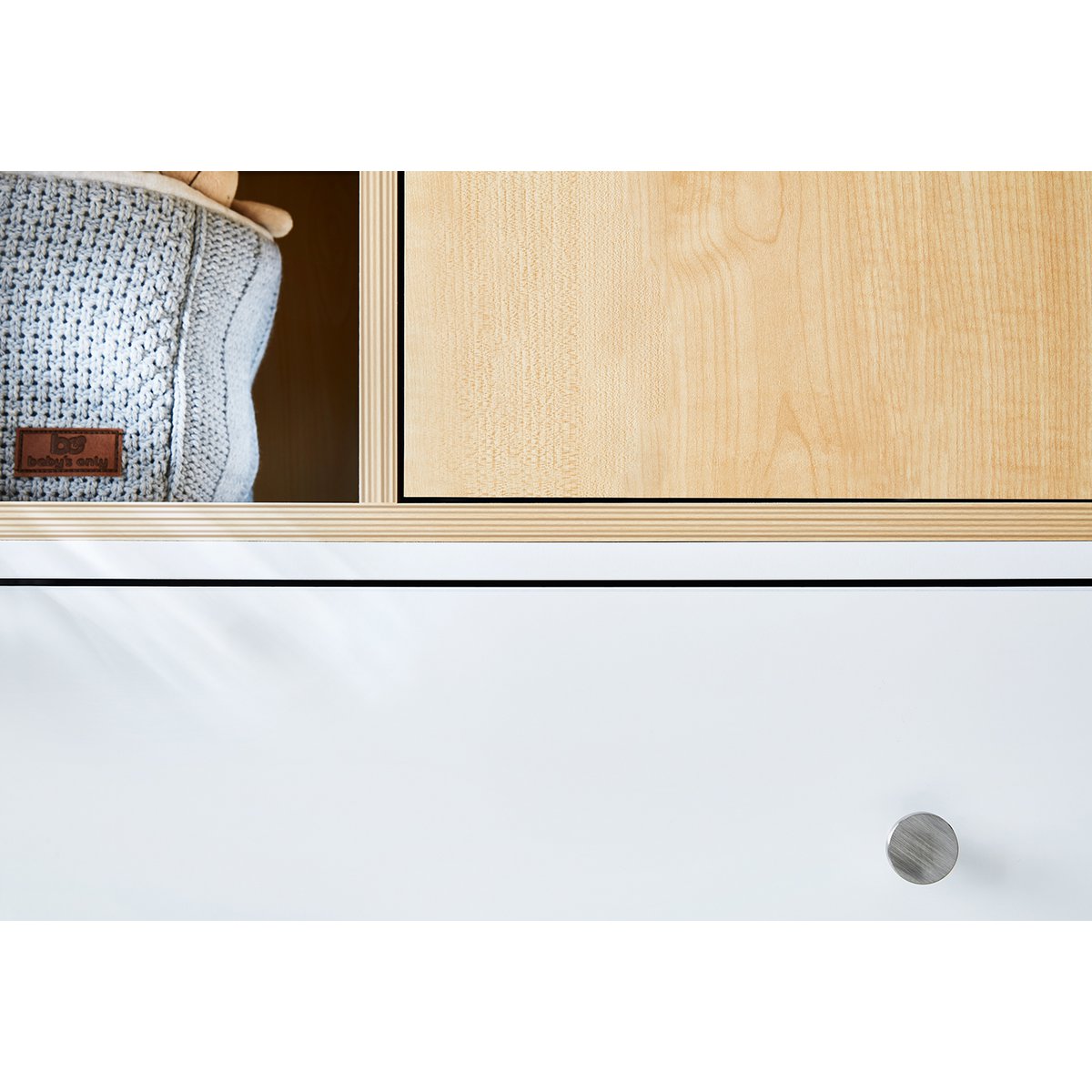 Kinderzimmer 'Boks' breit groß3-teilig: Kinderbett, breite Wickelkommode, großer Kleiderschrank