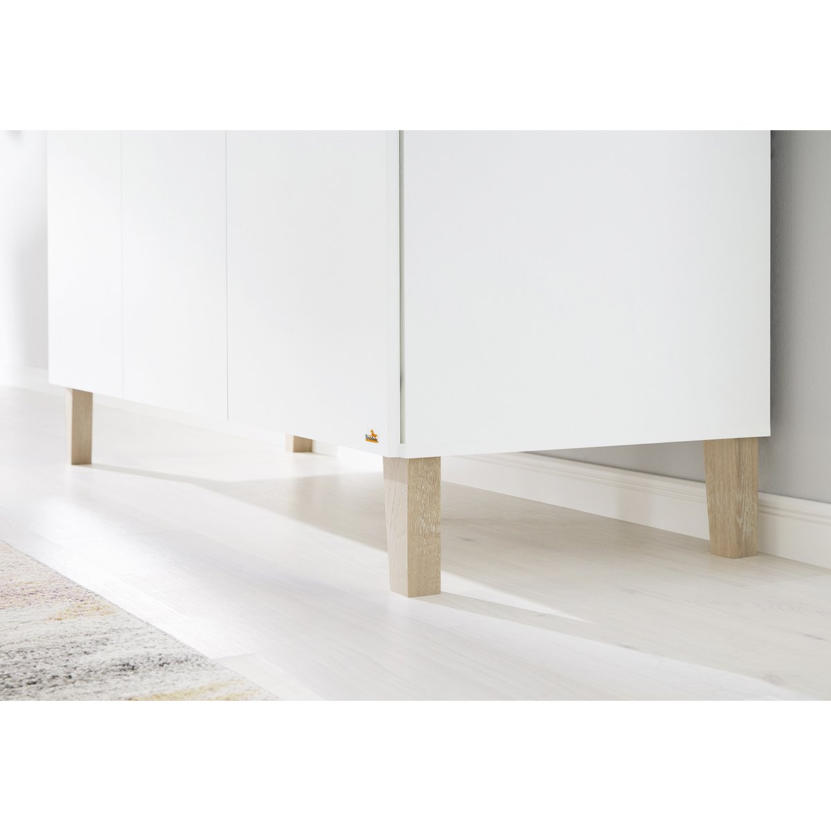 Nursery 'Lumi' extra wide large
3 parts: cot bed, extra wide changing unit, large wardrobe