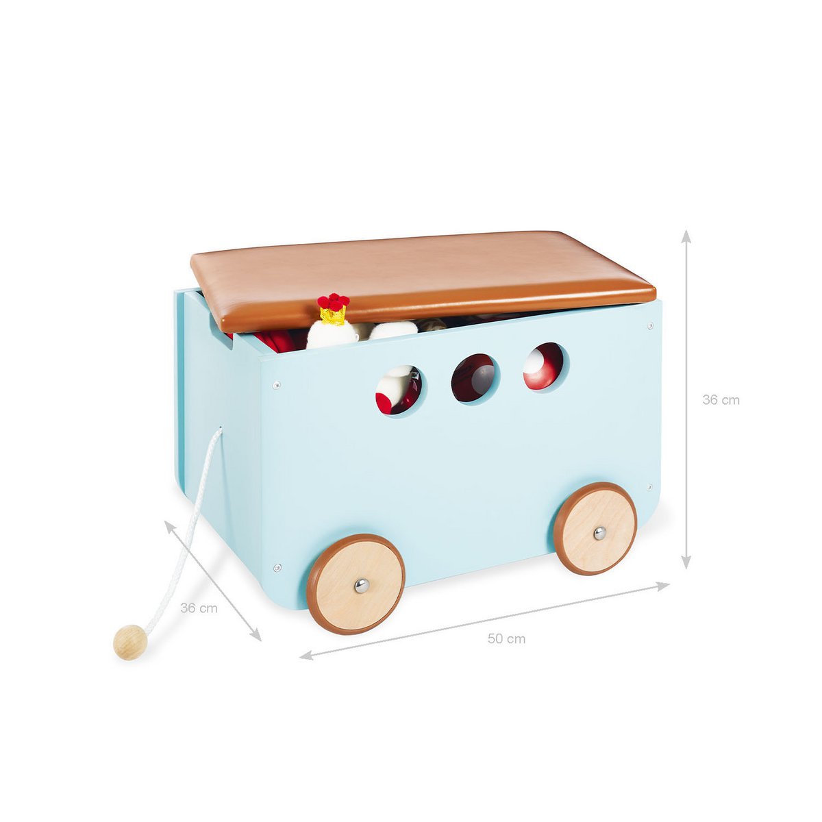  Spielzeugkiste auf Rädern 'Jim', mit