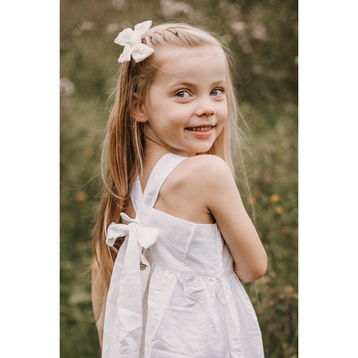 Annie & Charles® Bio-Baumwoll Kleid color: weiß,size: 5-6Y