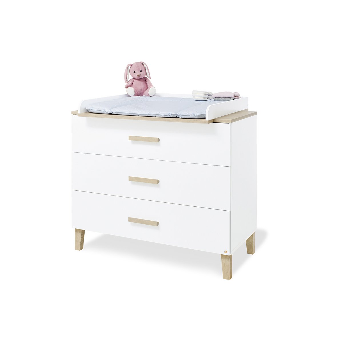Nursery 'Lumi' wide large
3 parts: cot bed, wide changing unit, large wardrobe