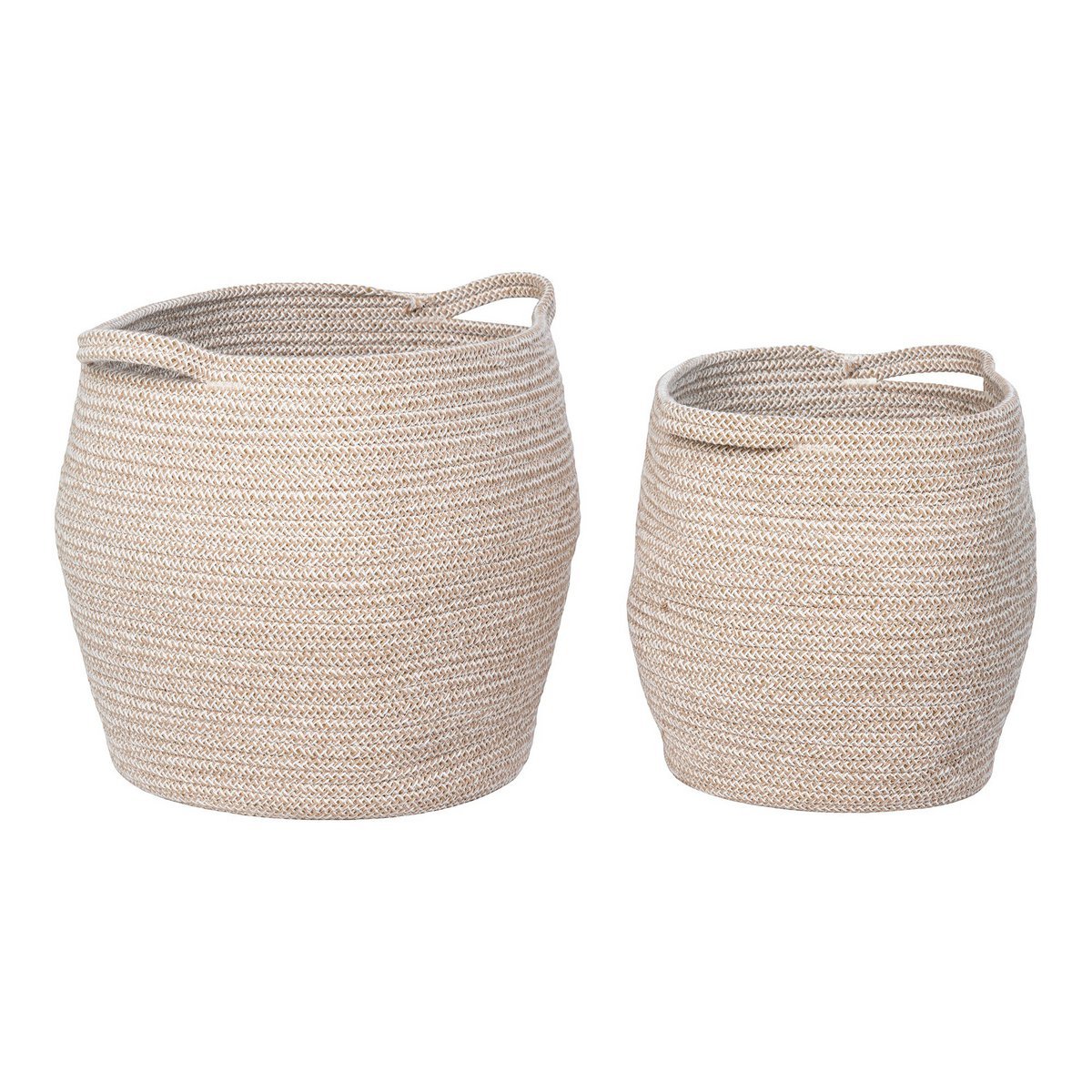 Lamas Basket - Korb, Baumwolle, Beige, 2er-Set