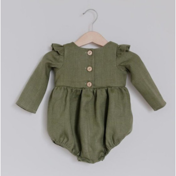 Annie & Charles® Bloomer aus Bio-Baumwolle mit Vollant color: senf,size: newborn