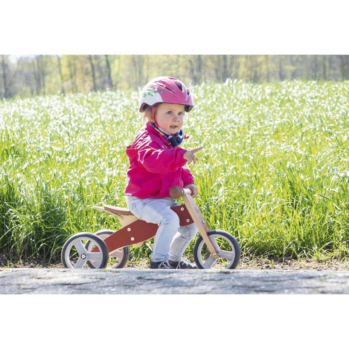  Mini-Dreirad 'Charlie', rot/natur