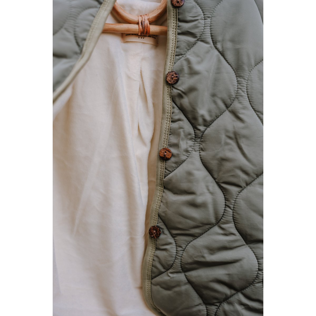 Annie & Charles® flauschige Steppjacke mit Fleece JACK color: weiß,size: 18-24M