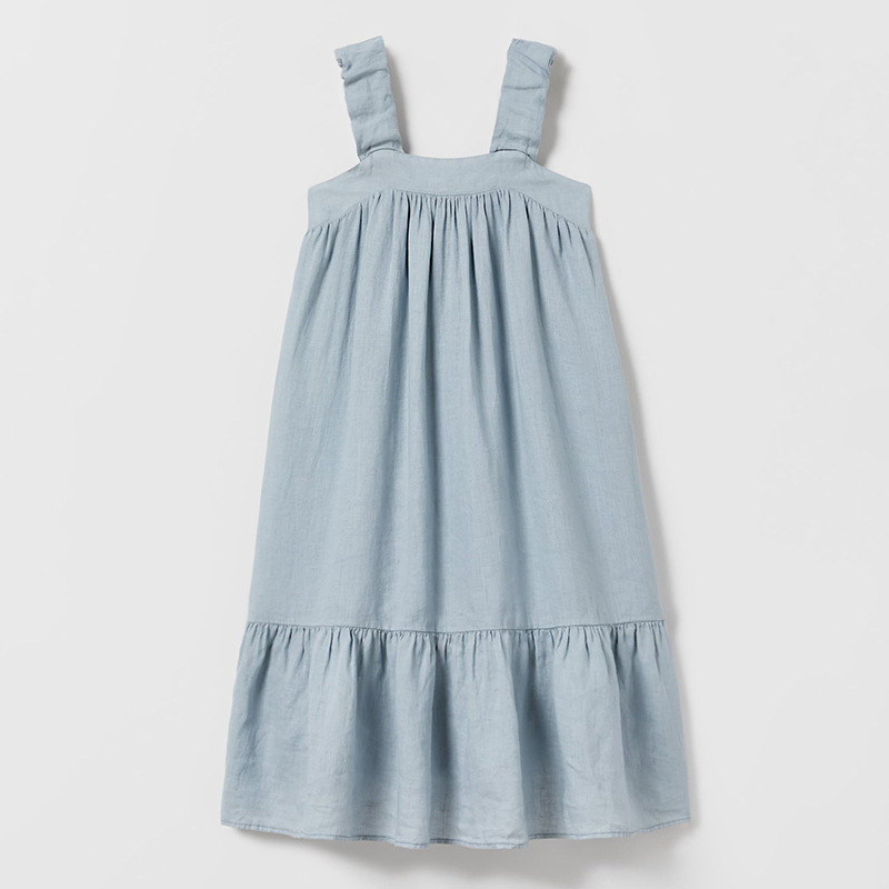 Annie & Charles® Bio-Leinen Kleid SARA color: blau,size: 3-4Y