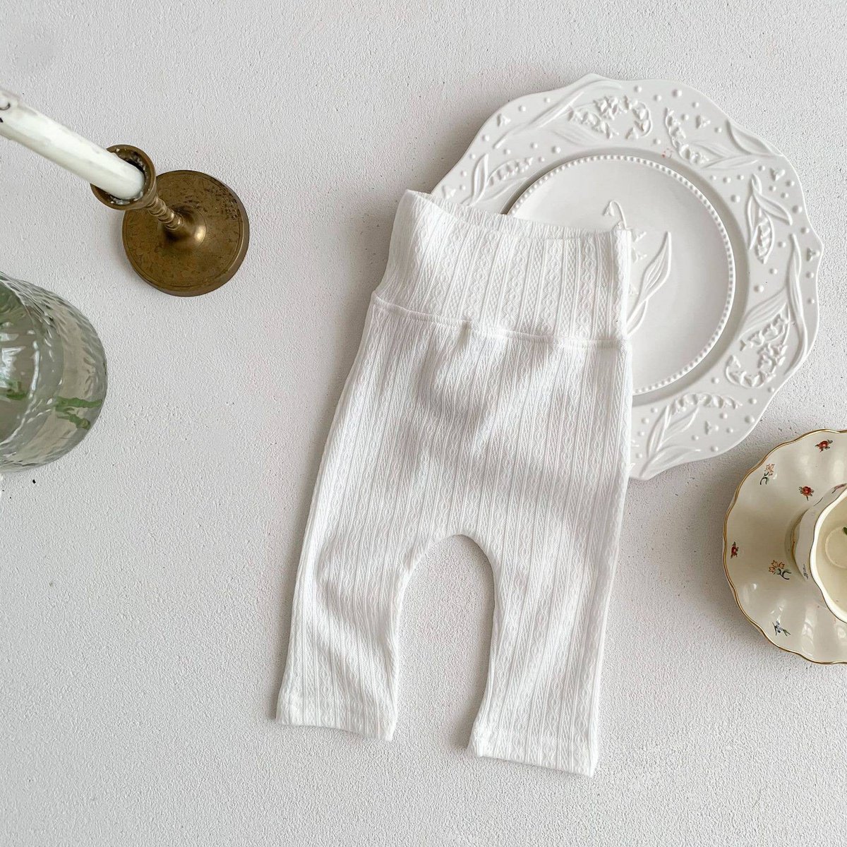 Annie & Charles® Leggings mit Stickmuster color: grau,size: 18-24M