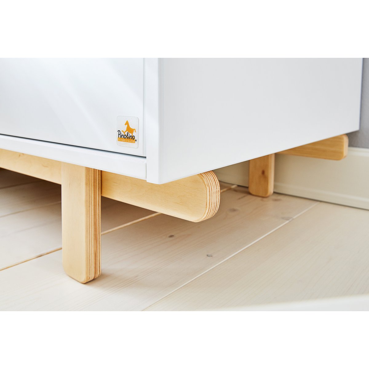 Kinderzimmer 'Boks' breit groß3-teilig: Kinderbett, breite Wickelkommode, großer Kleiderschrank