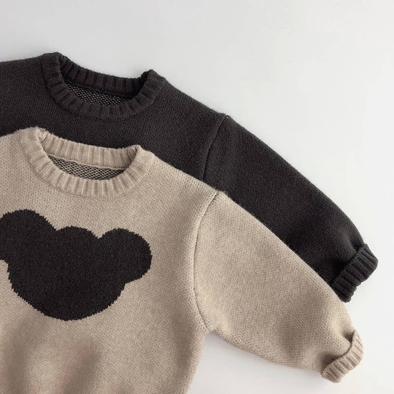 Annie & Charles® gestrickter Pullover MICKEY color: grau,size: 7-8Y
