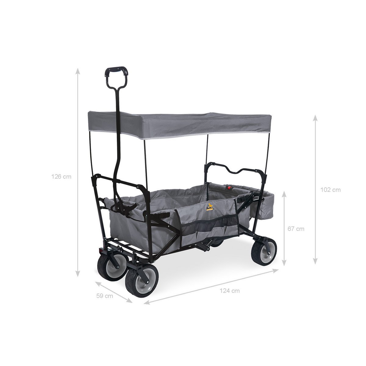  Faltbarer Bollerwagen 'Paxi', grau