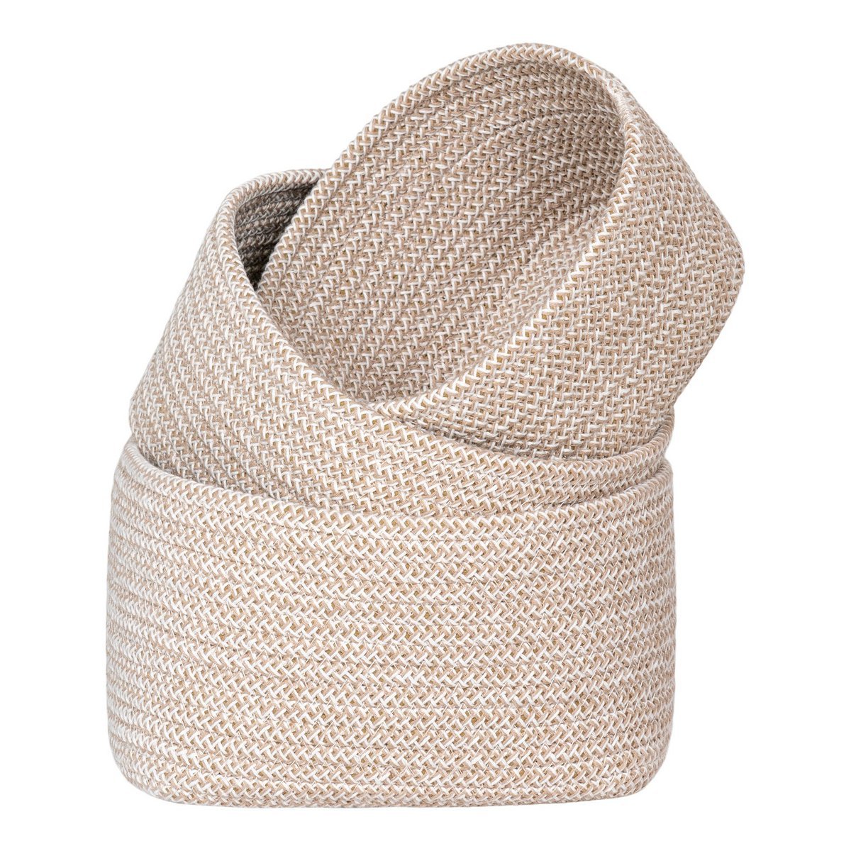 Cadima Basket - Korb, Baumwolle, Beige, 3er-Set