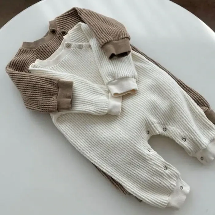 Annie & Charles® Jumpsuit Waffelpiqué color: creme,size: 18-24M