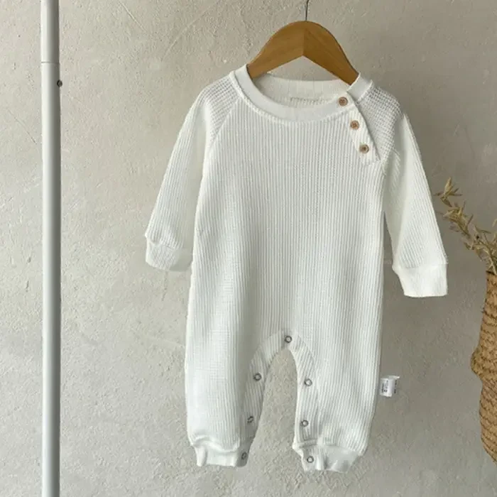 Annie & Charles® Jumpsuit Waffelpiqué color: creme,size: 18-24M