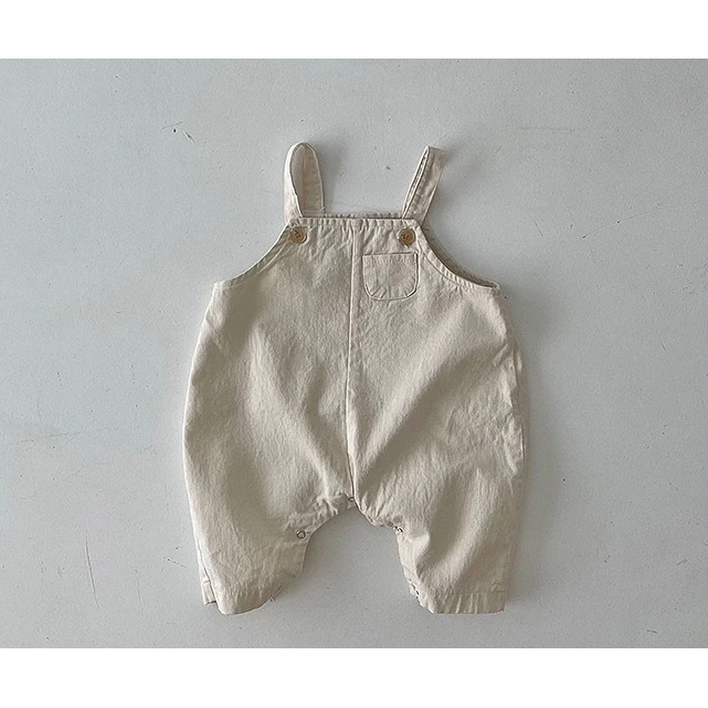 Annie & Charles® Bio Baumwoll Latzhose color: creme,size: 6-12M