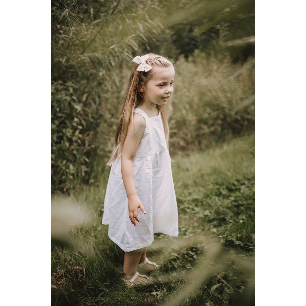 Annie & Charles® Bio-Baumwoll Kleid color: weiß,size: 5-6Y